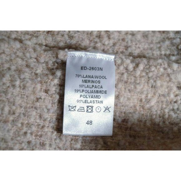 ALPHA Mossimo Rebecchi Long Wheat Beige Wool - Picture 5 of 6